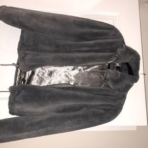 Gray furry Jacket!